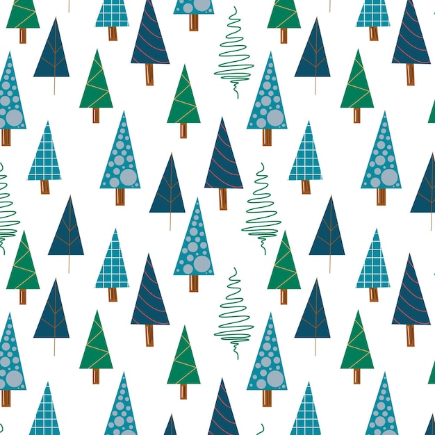 Hand drawn flat christmas pattern design