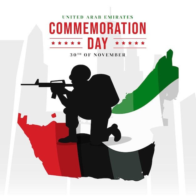 Free vector hand drawn flat commemoration day illustration