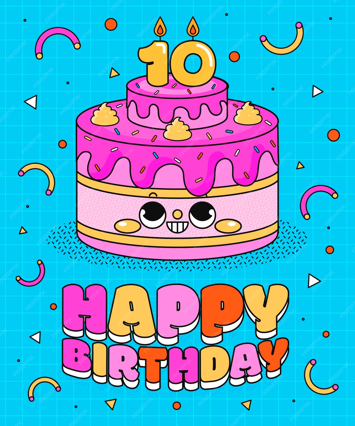 free-vector-hand-drawn-flat-design-10th-anniversary-card