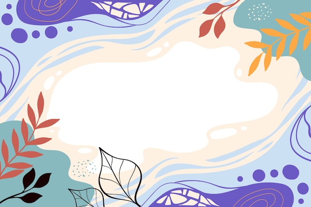 Hand drawn flat design abstract doodle background