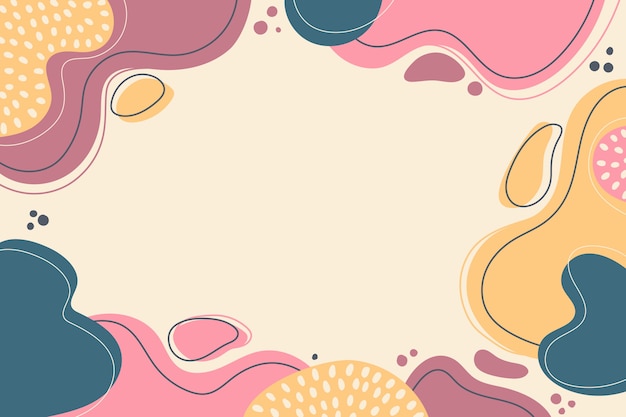 Hand drawn flat design abstract doodle background