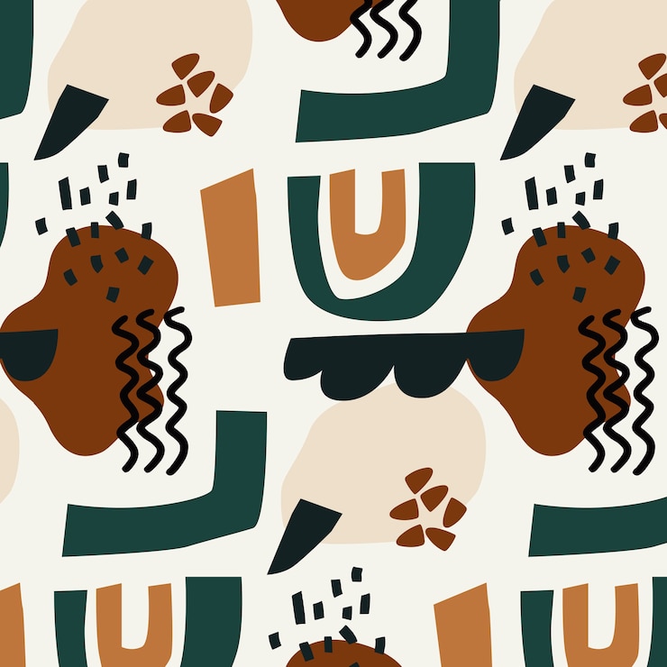 Free Vector hand drawn flat design abstract doodle pattern