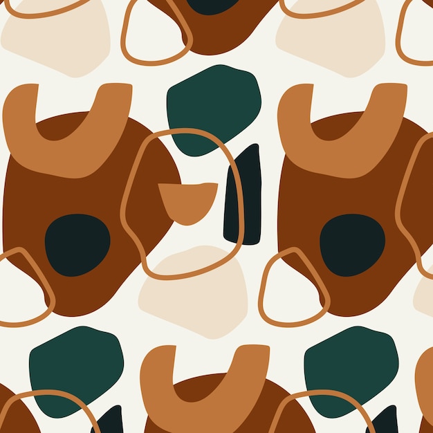 Hand drawn flat design abstract doodle pattern