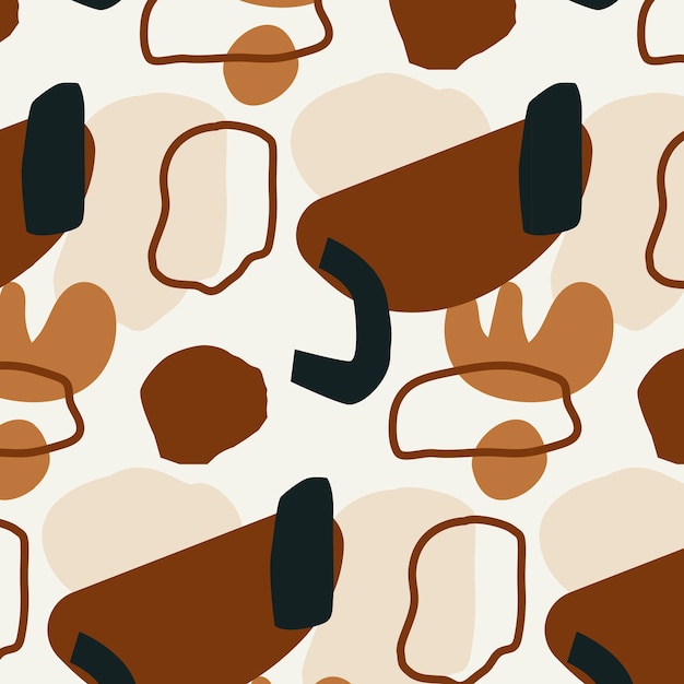 Hand drawn flat design abstract doodle pattern