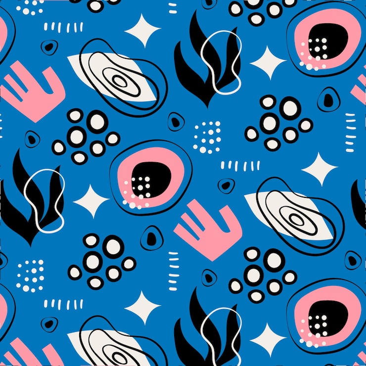 Free Vector hand drawn flat design abstract doodle pattern