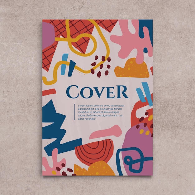 Free vector hand drawn flat design abstract shapes cover