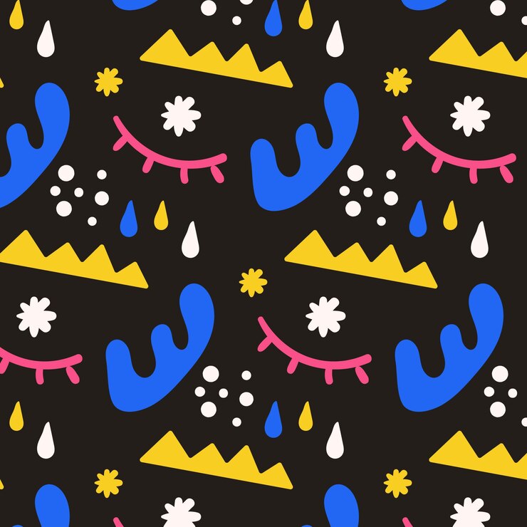 Free Vector hand drawn flat design abstract shapes pattern