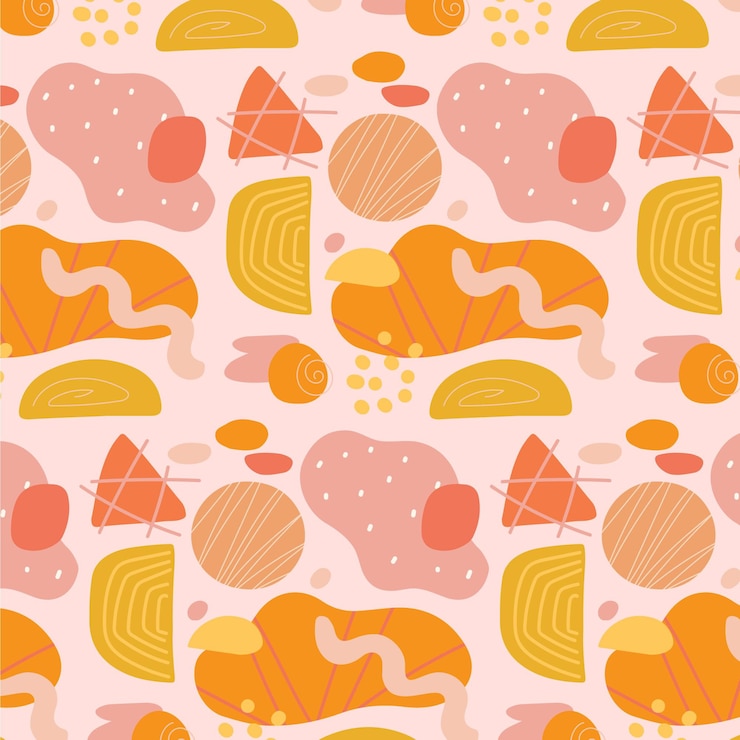 Free Vector hand drawn flat design abstract shapes pattern