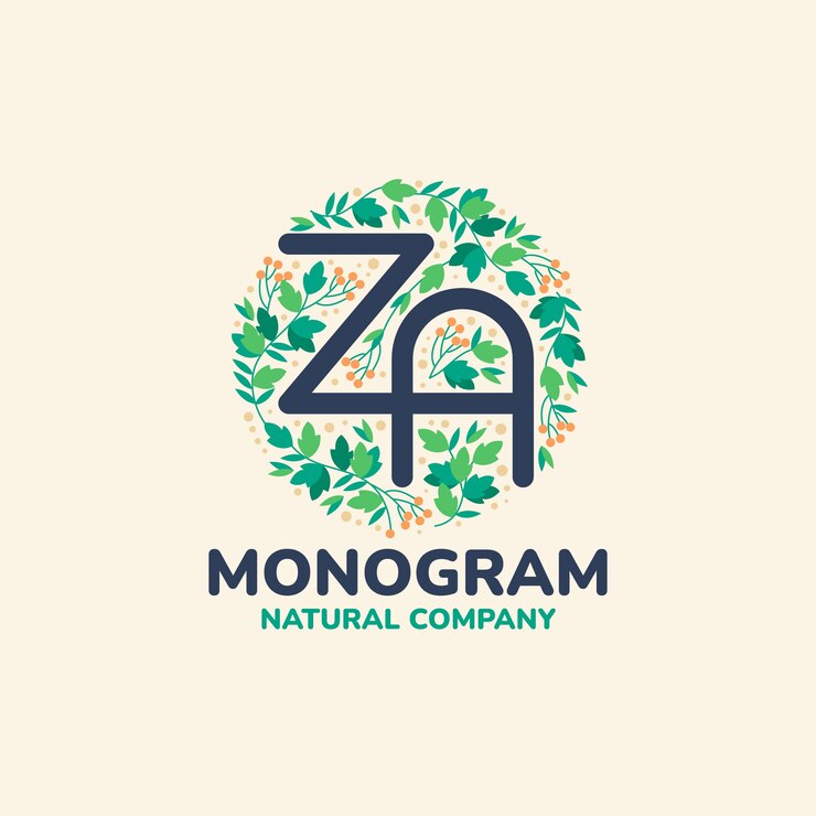Free Vector hand drawn flat design az or za logo template