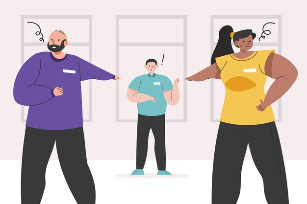 hand drawn flat design blame  illustration
