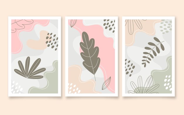 Hand drawn flat design boho wall art