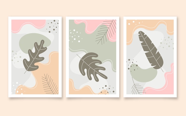 Free vector hand drawn flat design boho wall art