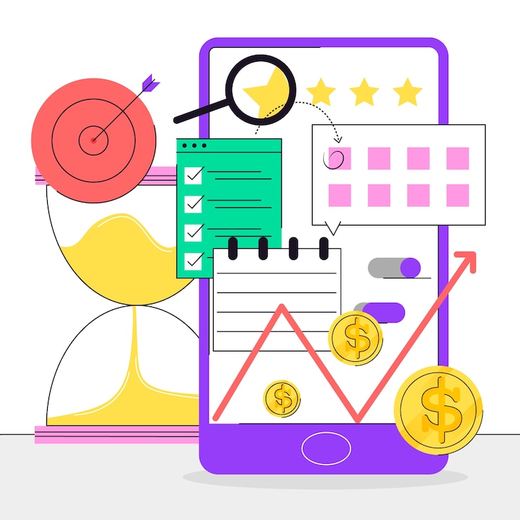 Free Vector hand drawn flat design business planning concept