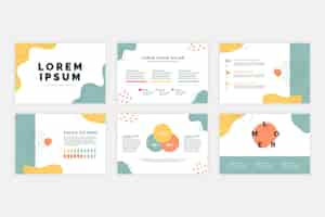 Free vector hand drawn flat design business presentation templates