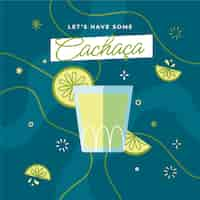 Free vector hand drawn flat design cachaca illustration