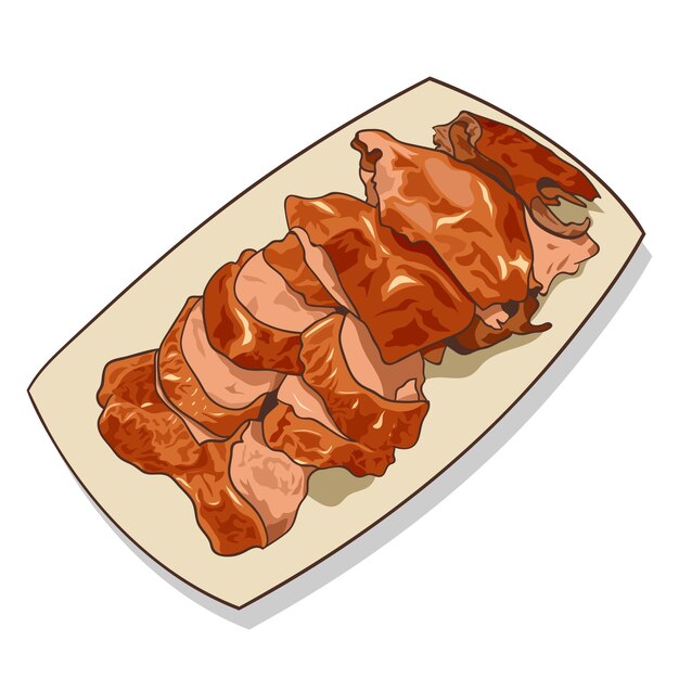 手描きフラットデザイン中華料理イラスト