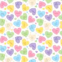 Free vector hand drawn flat design conversation hearts illustration pattern