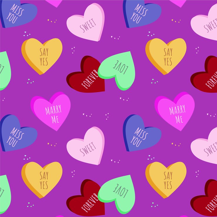 Free Vector hand drawn flat design conversation hearts illustration pattern