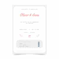 Free vector hand drawn flat design destination wedding invitations