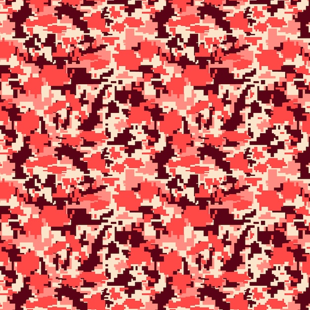 Hand drawn flat design digital camo pattern