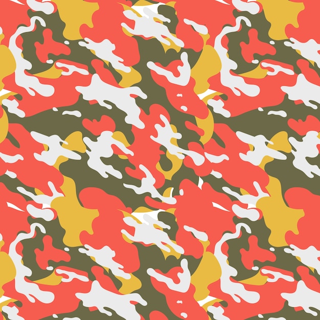 Hand drawn flat design digital camo pattern