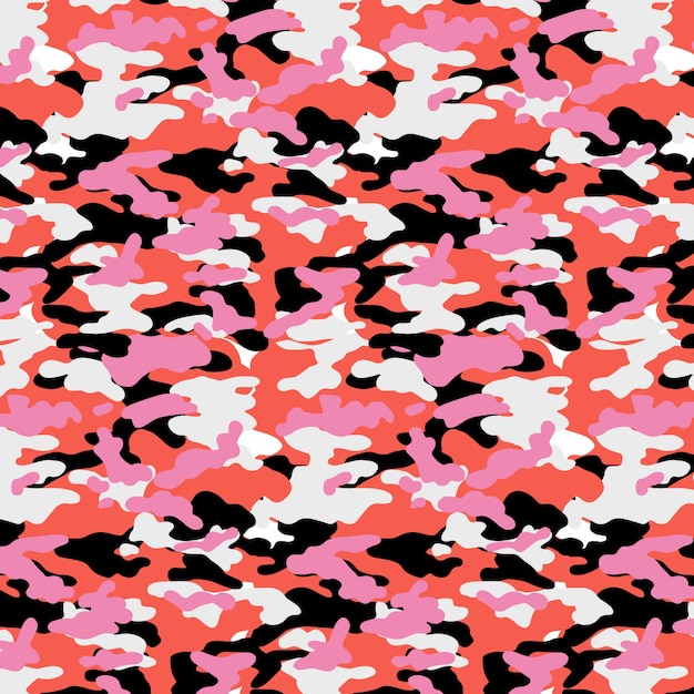 Hand drawn flat design digital camo pattern