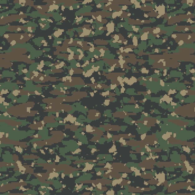 Hand drawn flat design digital camo pattern