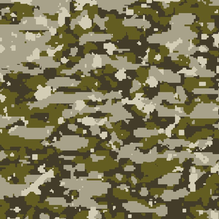 Free Vector hand drawn flat design digital camo pattern