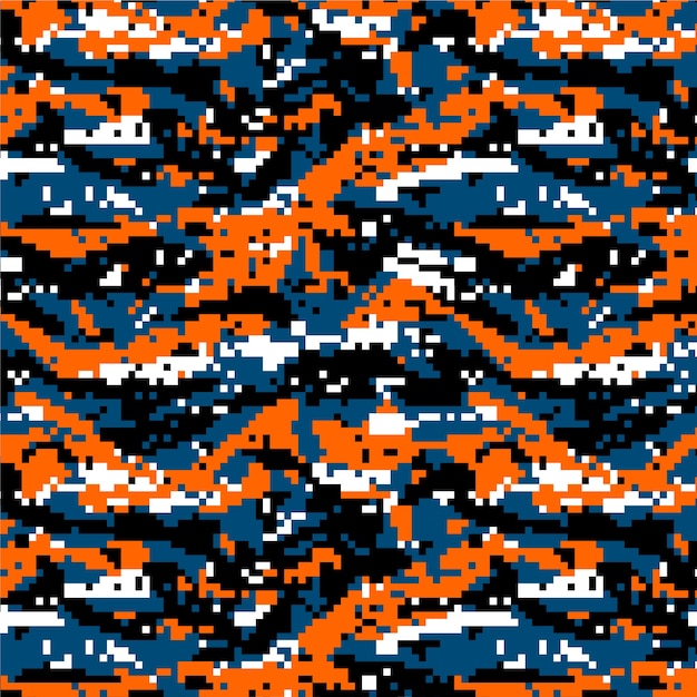 Free vector hand drawn flat design digital camo pattern