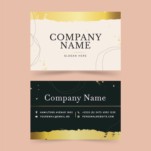 Free vector hand drawn flat design elegant business card