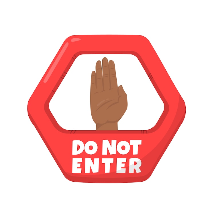 मुफ़्त वेक्टर hand drawn flat design do not enter sign