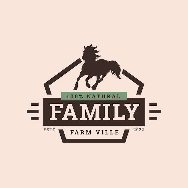 Free vector hand drawn flat design farmers market logo