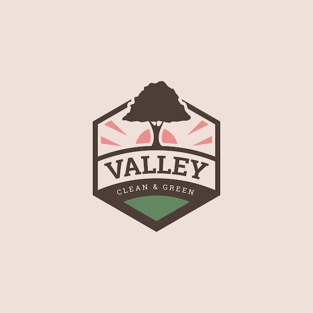 Hand drawn flat design farmers market logo