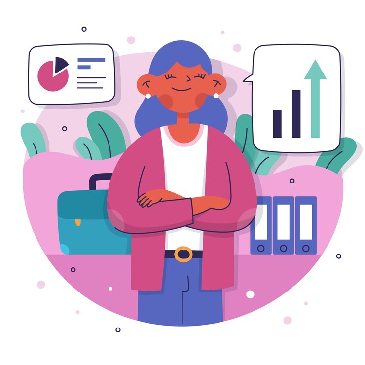Free Vector hand drawn flat design finance leaders concept