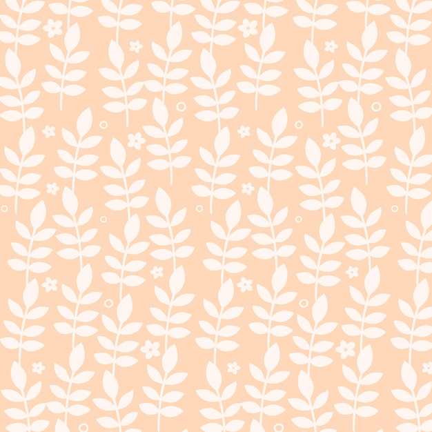 Hand drawn flat design floral pattern