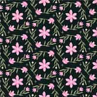 Free vector hand drawn flat design floral pattern