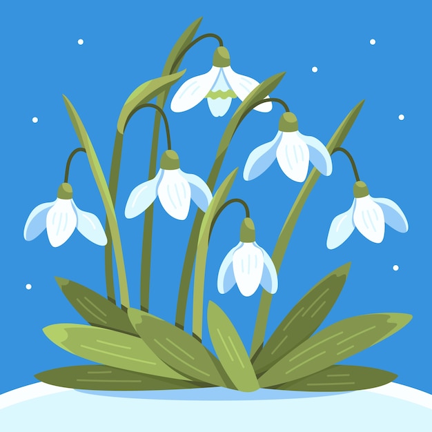 Free vector hand drawn flat design flower illustration