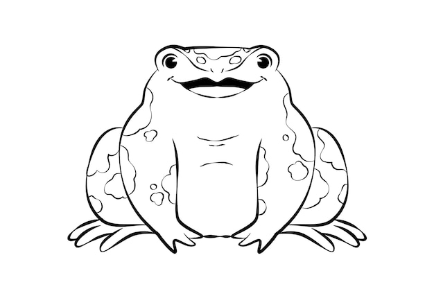 Free vector hand drawn flat design frog outline