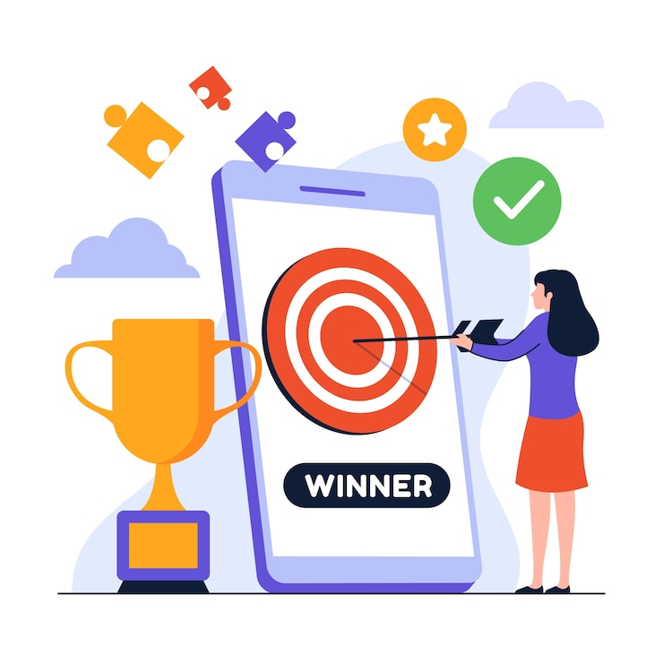 Free Vector hand drawn flat design gamification illustration