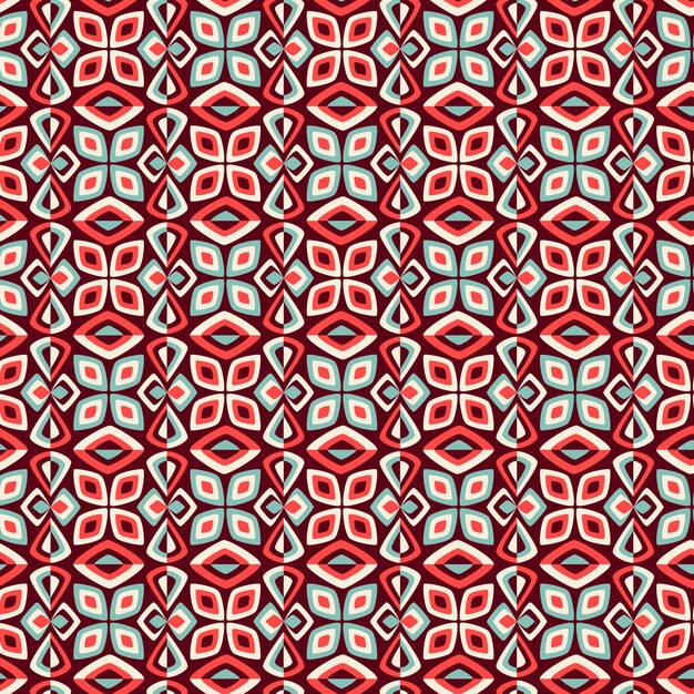 Hand drawn flat design geometric and mosaic pattern