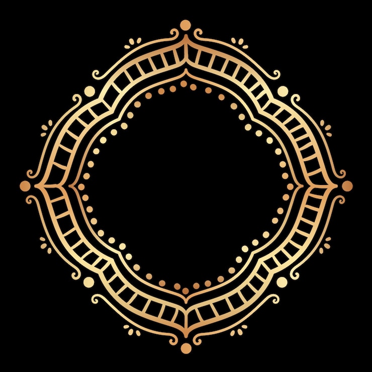 Free Vector hand drawn flat design golden frame