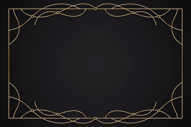 Free vector hand drawn flat design golden frame