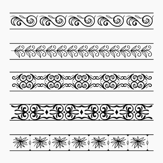 Free vector hand drawn flat design greek border