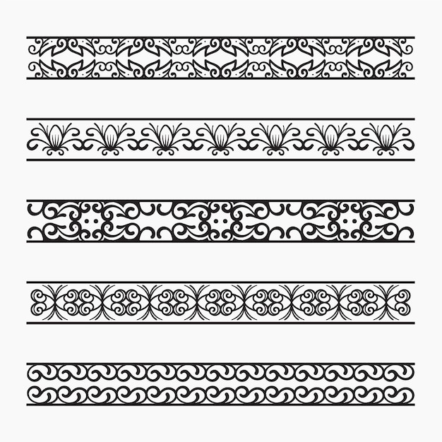 Hand drawn flat design greek border