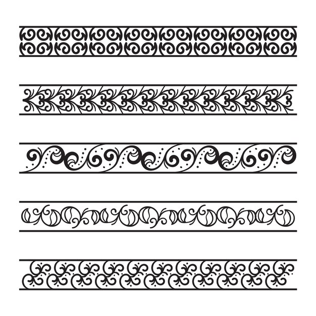 Hand drawn flat design greek border