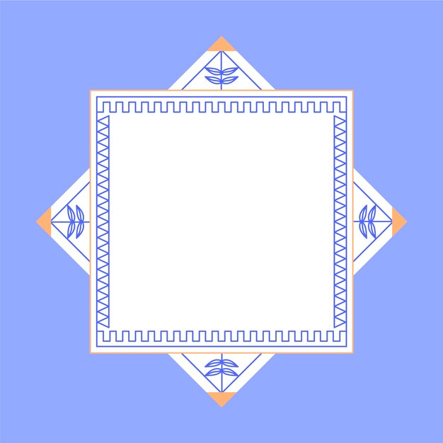 Hand drawn flat design greek border