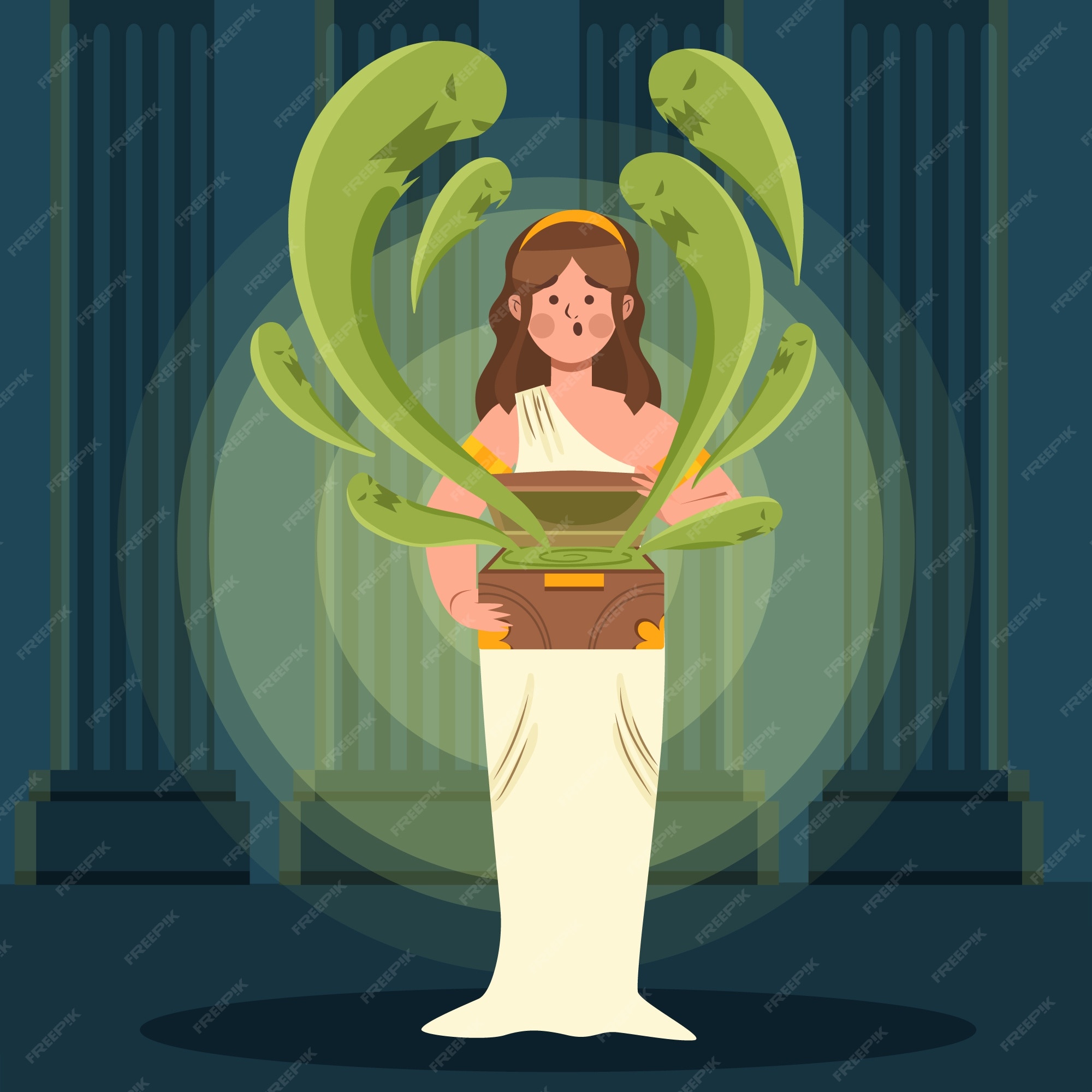 Free Vector | Hand drawn flat design greek mythology illustration Free Vector | Hand drawn flat design greek mythology illustration