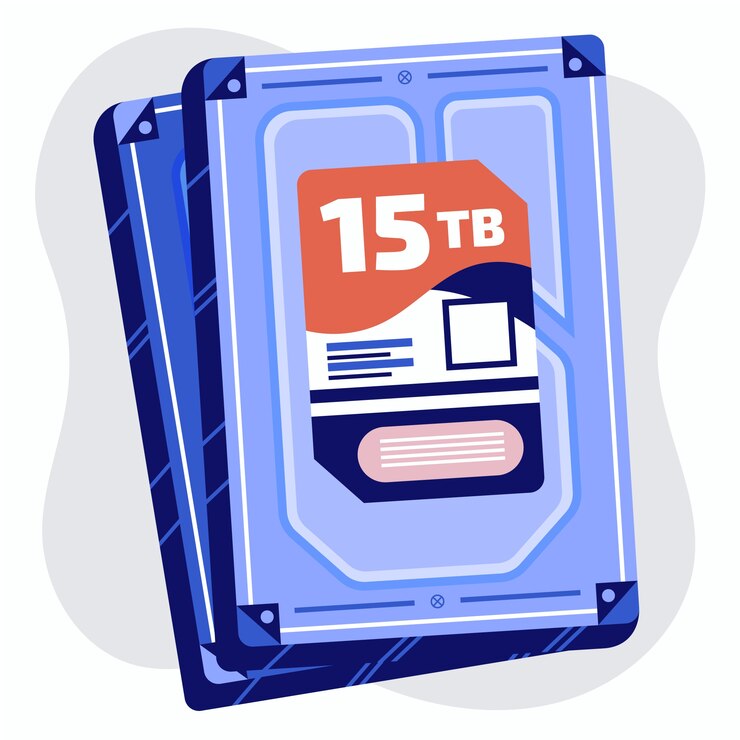Free Vector hand drawn flat design hard drive illustration