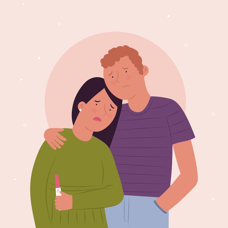 Free Vector hand drawn flat design infertility illustration