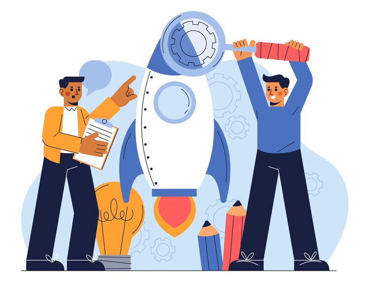 Free Vector hand drawn flat design innovation concept